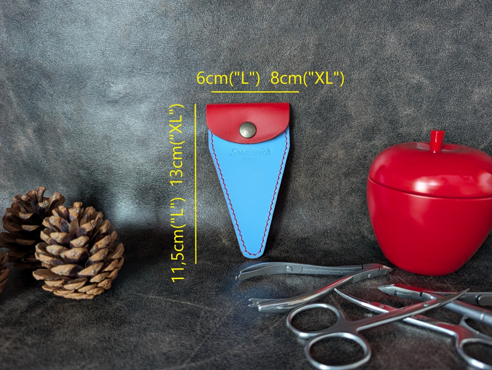 Handmade Scissors Case, Leather Manicure Case, Custom Scissors Pouch Handcrafted