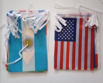 2 SETS OF FLAGS: LATIN COUNTRIES +  CENTRAL AMERICAN FLAGS ON A STRING FOR $25