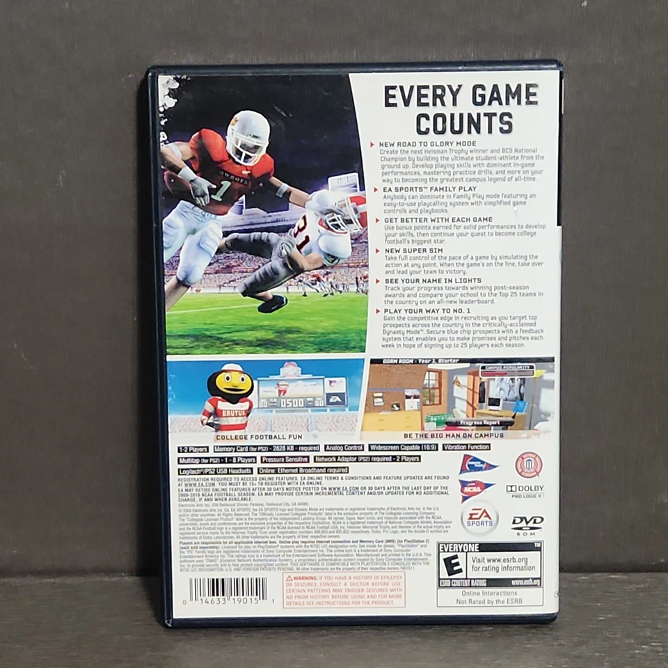 NCAA Football 10 PlayStation 2 PS2 Completo Reacondicionado Foto 3 de 4