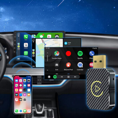 Smart AI Box Plug&Play Wireless Carplay Android Auto Adapter Wireless Dongle BT 
