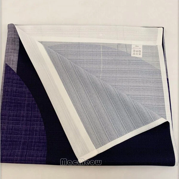 Tapiz divisor de puerta japonés NOREN impreso círculo púrpura Foto 4 de 4