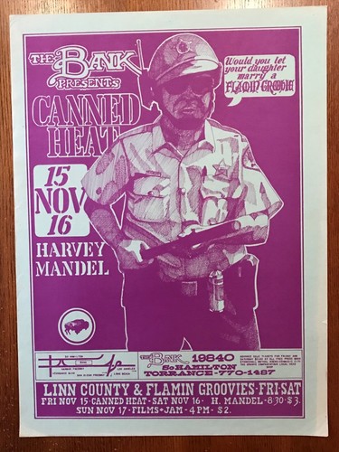 Erstdruck Poster, CANNED HEAT at the Bank, Wilson Art. 1968. - Bild 2 von 7