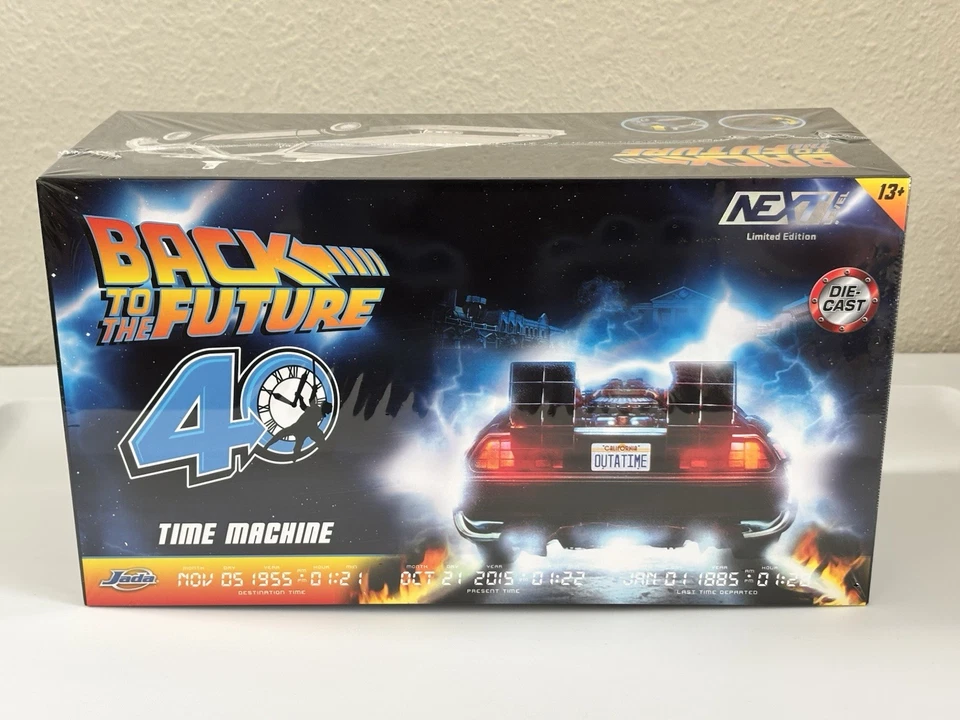 Jada Next Level 1:24 DeLorean Back To The Future Time Machine Chrome #0056/1985 - Image 4 of 4