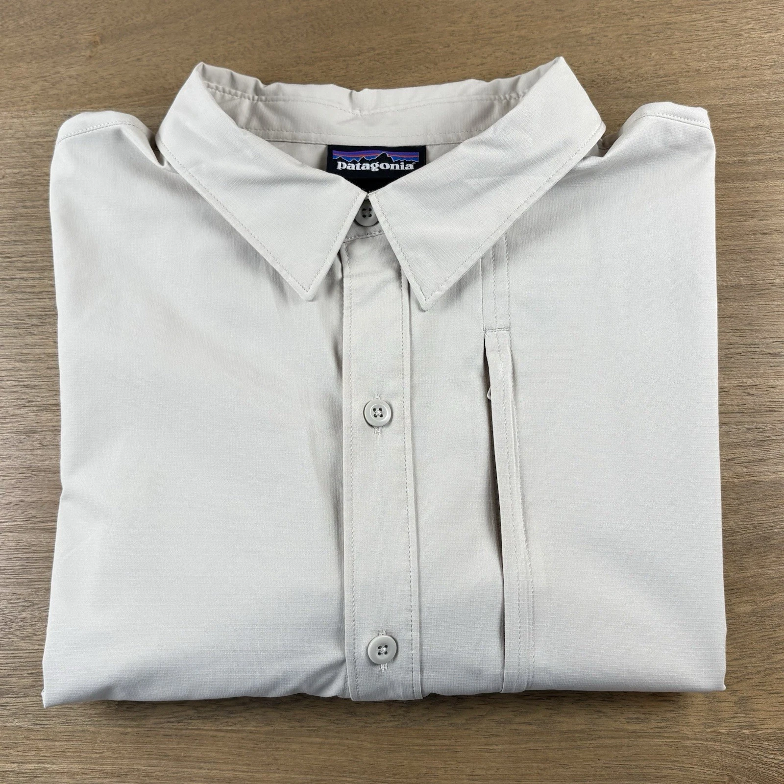 Patagonia Shirt Mens Beige Skiddore Outdoor Hiking Lightweight Button Up XXL