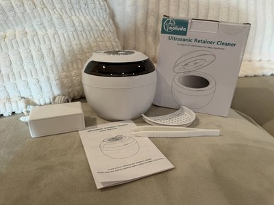 NEW Ultrasonic Retainer/Denture Cleaner White with UV Sterilization