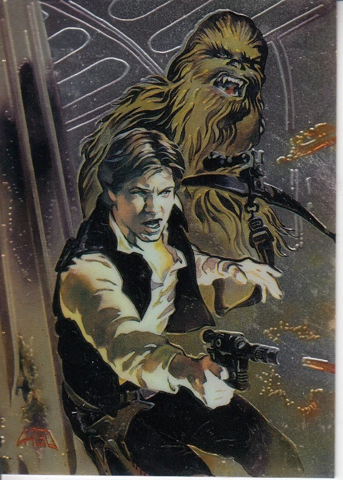 1996 Topps STAR WARS FINEST Album with HanChewbacca Card - Image 3 of 4