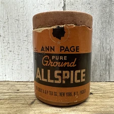 Vintage Ann Page  Spice Box - Allspice - Great A & P Tea Co New York Advertising