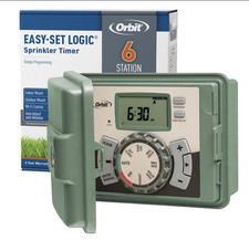 Imagen de Orbit 57896 Outdoor 6-Zone Digital Sprinkler Controller w/ LCD, Rain Delay