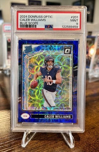 2024 Panini Donruss Optic Caleb Williams Blue Scope #201 PSA 9 Bears