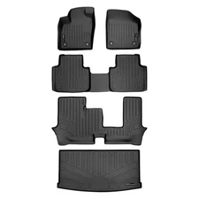 SMARTLINER SA0300/B0300/C0300/E0300 Front/Rear BLACK Floor Liners for VW Atlas