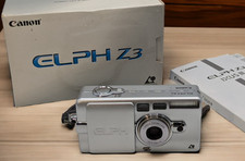 Canon Elph Z3 Point  Shoot APS Film Camera with Box Manual  Battery