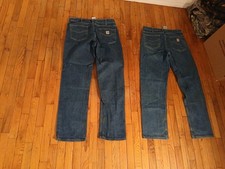  2 Carhartt FR Jeans Men's 34x34 FR Flame Resistant 2112 CAT2 Relaxed Y2K