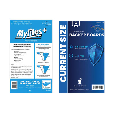 10 sleeves E Gerber Mylites+ 1.42Mil Mylar Current Bags  & 10 Boards (24Pt) CC