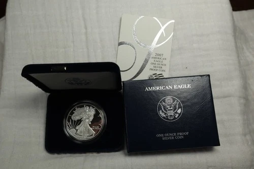 NobleSpirit Lovely 2007 American Eagle .999 Silver 1oz Proof in Box