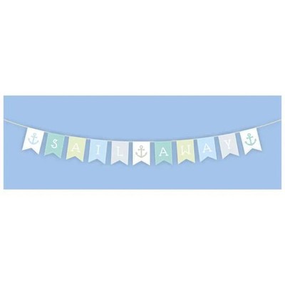 Nautical Wooden Sail Away Bunting - 140cm