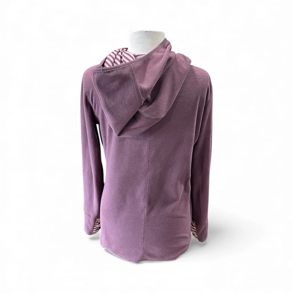 Mountain Hardwear Fleece Hooded Sweater Mock Neck Purple Women’s Size Medium - Image 2 of 4