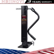 Heavy-Duty Drop Leg 12k Trailer Jack - 12000 lbs Side Pull pin Wind With Handle