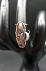Vintage Sterling Silver Mexico 925 Ring W/ Oval Shape Dendritic Opal Ring