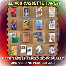 BUILD UR OWN CASSETTE LOT - ALL TAPES $5 AND UP - 90s GRUNGE PUNK METAL HITS!