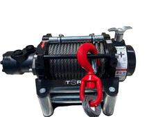 Tora 15000 Lbs Hydraulic Winch Including Hook And 82 Ft Steel Cable