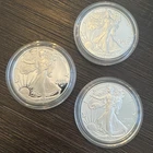PROOF American Silver Eagles w Case- Lot of 3 -1 oz .999 Silver - 2023 - Lot KK