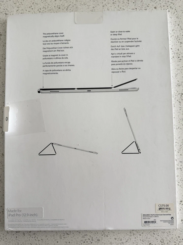 Apple MK0L2ZM/A, Smart Cover for 12.9-Inch IPad Pro, Charcoal Gray - Image 2 of 4