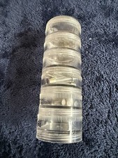 Clear Plastic Storage Organizer Containers 6 Sections Screw-in type