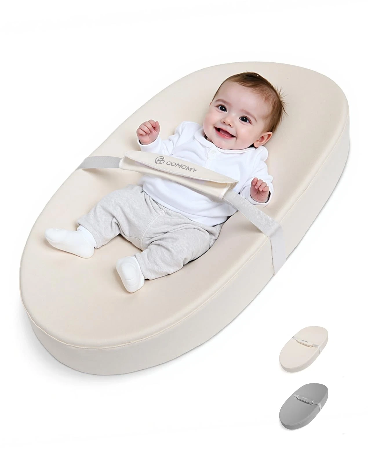 COMOMY Vegan Leather Nappy Baby Changing Mat Waterproof Wipeable PU RRP £40