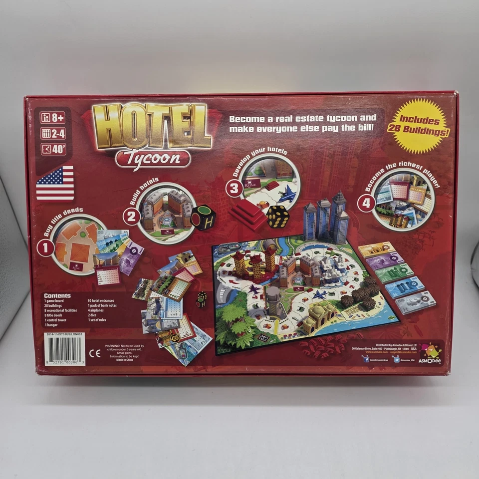 酒店大亨棋盘游戏 100% 完整 Asmodee 版本游戏 2014 — 第 2/4 张图片