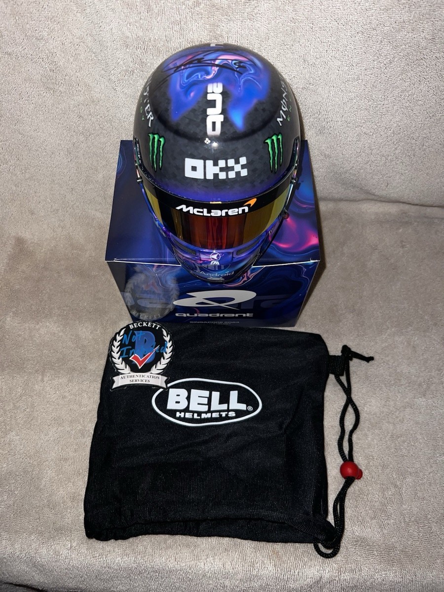 Lando Norris Signed Official 1:2 Mini Helmet 2024 Singapore