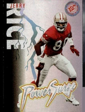 1995 Stadium Club Football Jerry Rice Power Surge Foil Card #P-10