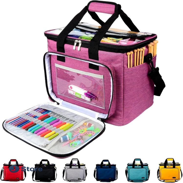 HOSHIN Aufbewahrungstasche für Wolle, Stricktasche Zur Garn aufbewahrung für Stricken,