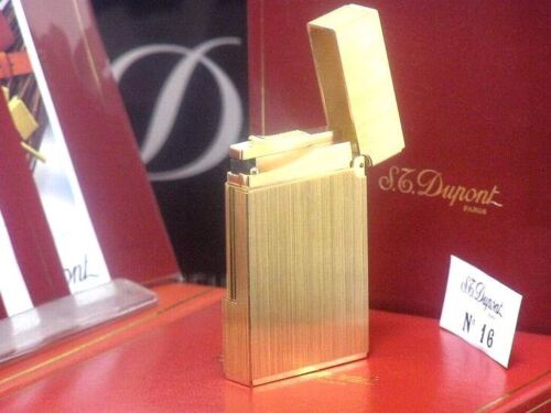 Unused Working S.T. Dupont Gas lighter gold LINE 2 with box - Picture 6 of 10