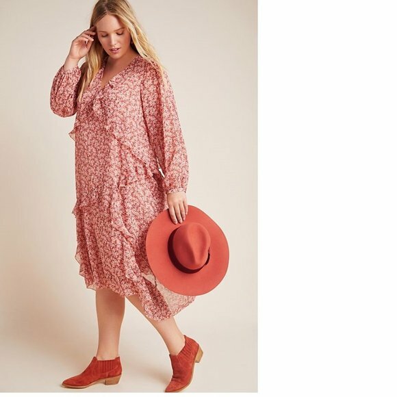 セール! Anthropologieオリジナル! Sirena Ruffled Tunic $160 Anthropologie Sirena Ruffled Tunic size S new nwt pink