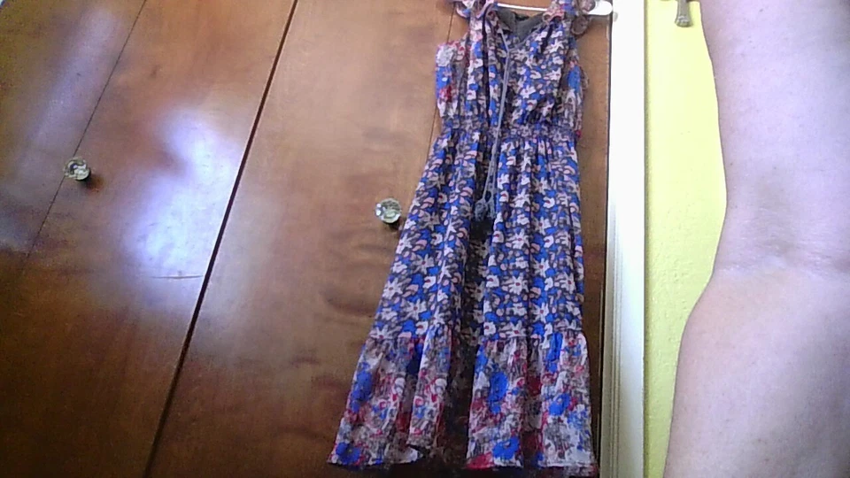 Vestido de Verano Bonito Multicolor I Corazón Ronson Floral con Volantes Talla L Sin Mangas Foto 2 de 4