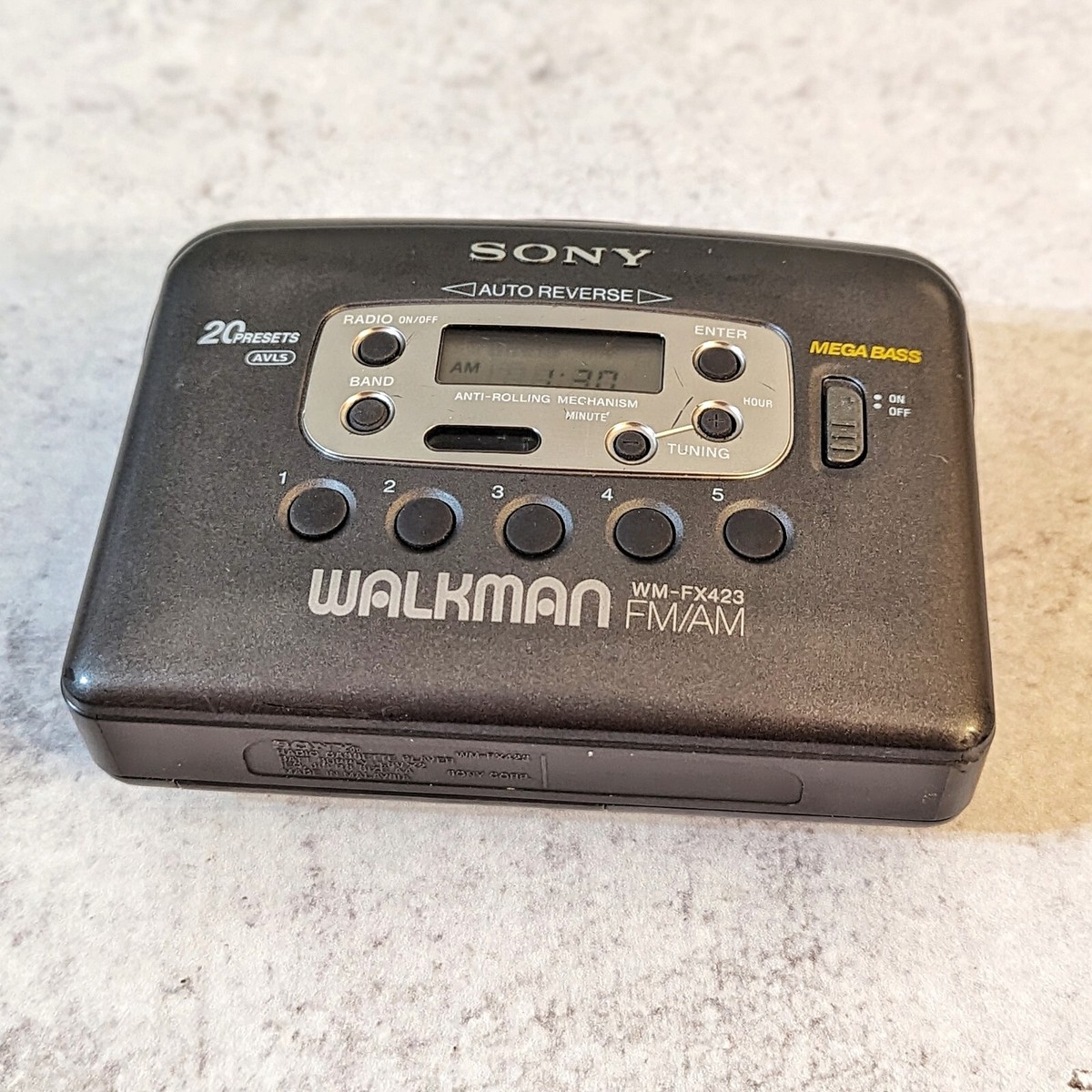 Sony Walkman WM-FX423 FM/AM Cassette Player Only Radio