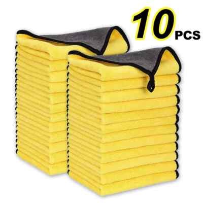 5/10pcs Microfiber Wash Towel Cleaning Detailing Car Drying Cloth Window Glass