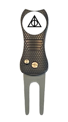 Harry Potter Deathly Hallows Golf Ball Marker + Switchblade Divot Tool - 第 1/2 張圖片