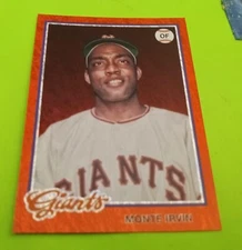 2022 Monte Irvin Topps Archives RED HOT FOIL 1978 Design #157 MIMT (33/50)Giants
