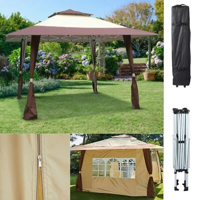 DBKW XXL Faltpavillon 4x4m inkl. Seitenteilen, Klapp-Pavillon Partyzelt Zelt Garten