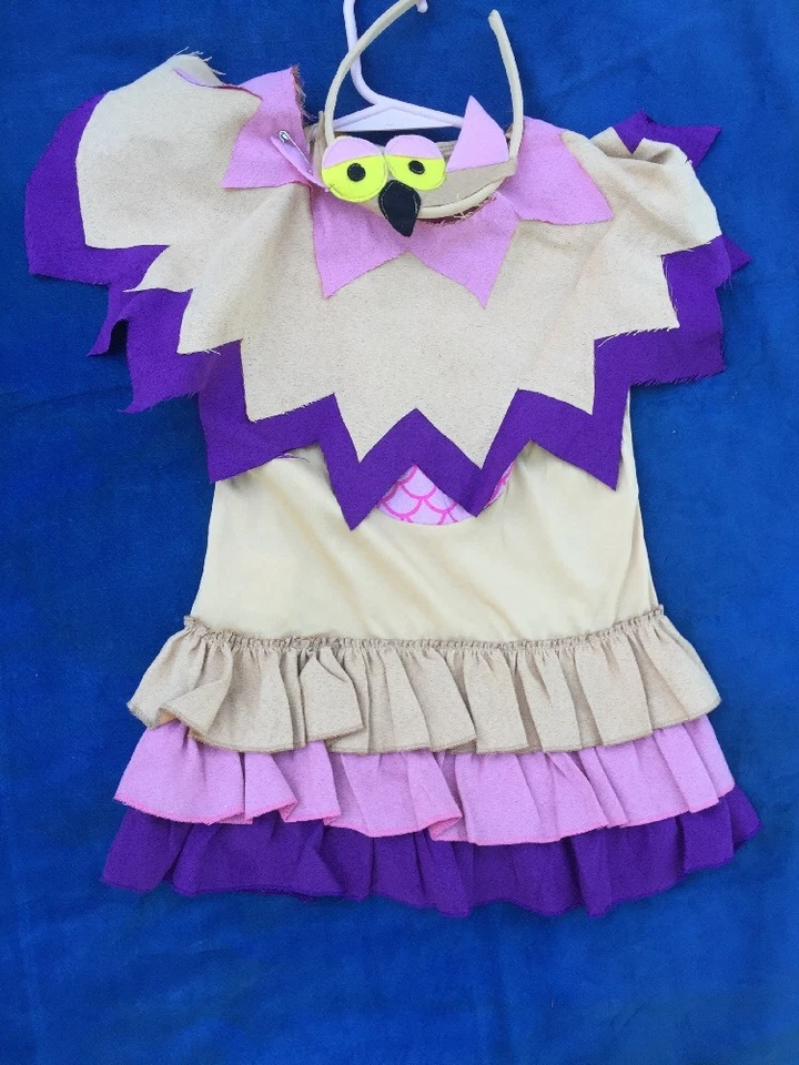 Disfraz del País de las Maravillas HOOT OWL Doncella India Granero Niñas Vestido HALLOWEEN Talla 3T 4T Foto 2 de 4