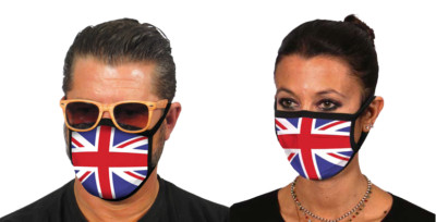 Waschbare Gesichtsmaske - Flaggendesign - bis zu 50 Mal benutzt