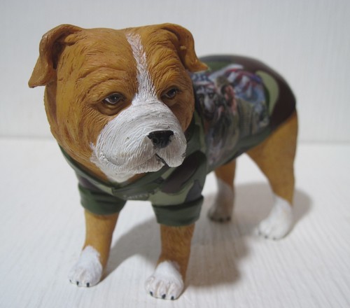 Marine Devil Dog Figurine Salute to the USMC Camo Commander Hamilton Collection