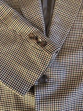 Hickey Freeman Silk Wool Blend Houndstooth Regent Sport Coat Mens 43 Regular