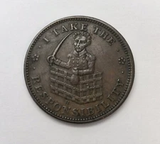 1833 (undated) I Take The Responsibility Hard Times Token HT70