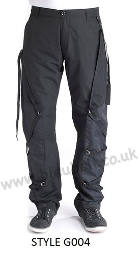 Pantalones Bleubolt góticos góticos punk emo rock bondage con hebillas/correas - Imagen 3 de 4