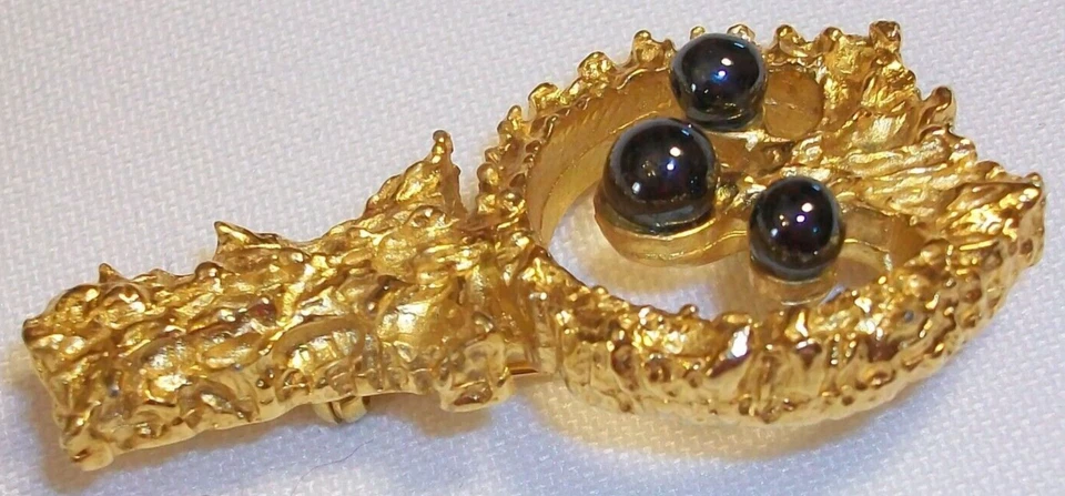 复古 Robert Larin 抽象野蛮人 GP Pewter Hematite 胸针 加拿大 — 第 2/4 张图片