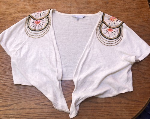 Ladies Red Herring Cream Bolero 