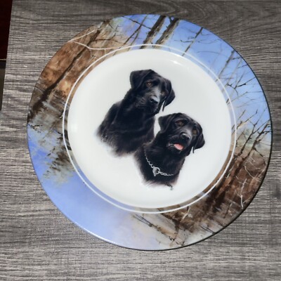 8 In Salad Plates-Black Labs By Jim Killen Wild Wings LN-4 Available
