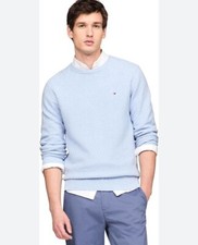 NEW Tommy Hilfiger Men's Regular Fit Crewneck Sweater Light Blue Size XL